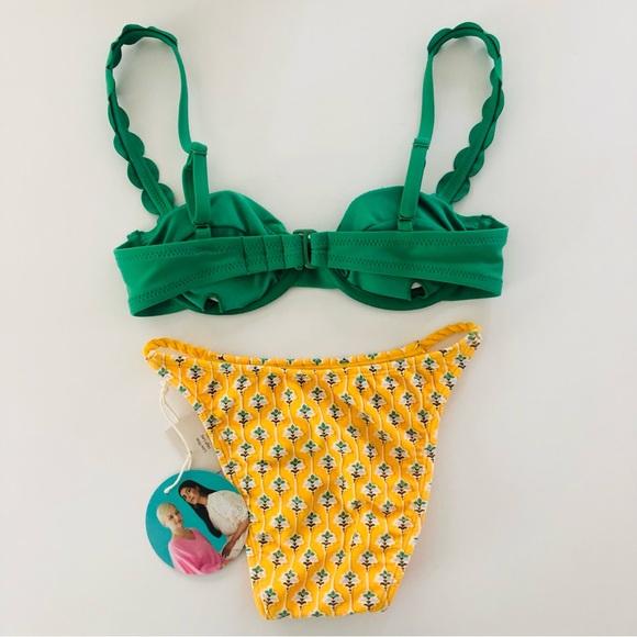 Rhode x Target Bikini Set Scallop Top & Dainty Lotus Cheeky Bottom, XXS NWT - Picture 6 of 11